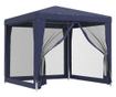 Парти шатра, 4 мрежести стени, синя, 2,5x2,5 м, HDPE
