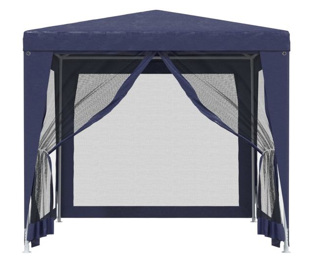 Парти шатра, 4 мрежести стени, синя, 2,5x2,5 м, HDPE