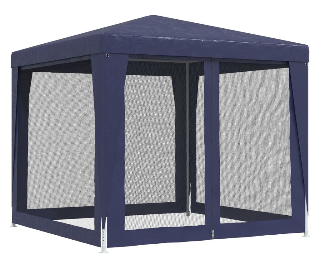 Stranka za zabave, 4 mrežasta stenska stran, modra, 2,5x2,5 m, HDPE - 5