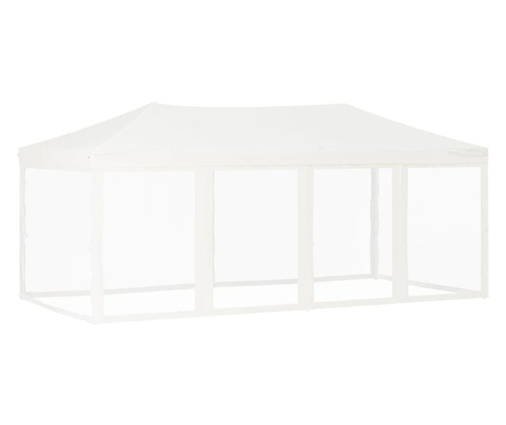 Sklopivi šator za zabave sa bočnim zidovima, bijeli, 3x6 m - 2