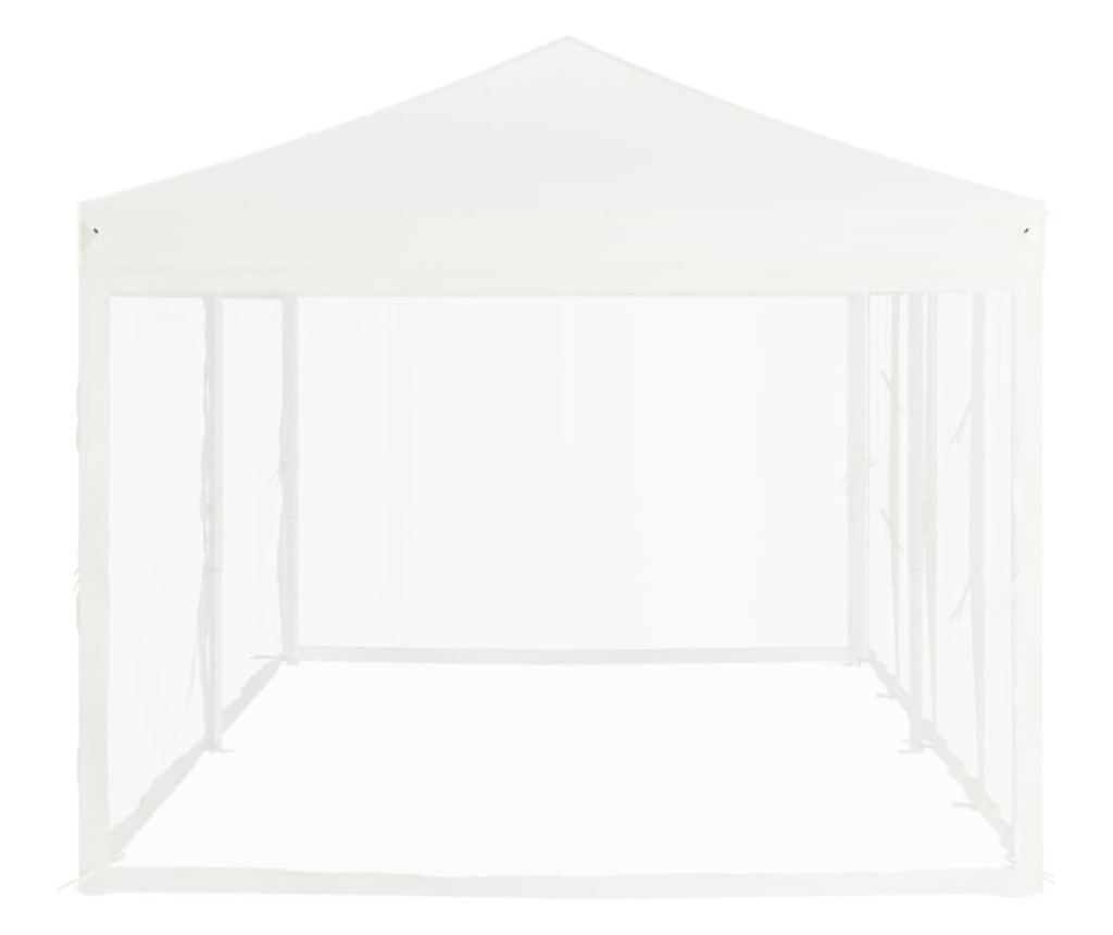 Sklopivi šator za zabave sa bočnim zidovima, bijeli, 3x6 m - 4