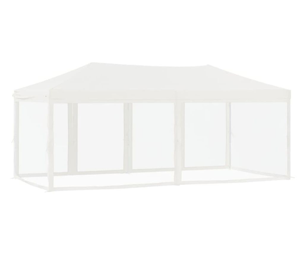 Sklopivi šator za zabave sa bočnim zidovima, bijeli, 3x6 m - 5