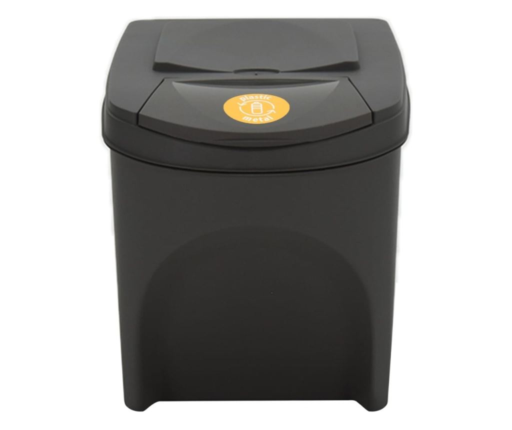 Coșuri de gunoi stivuibile 3 buc. gri 75 L polipropilenă - 6