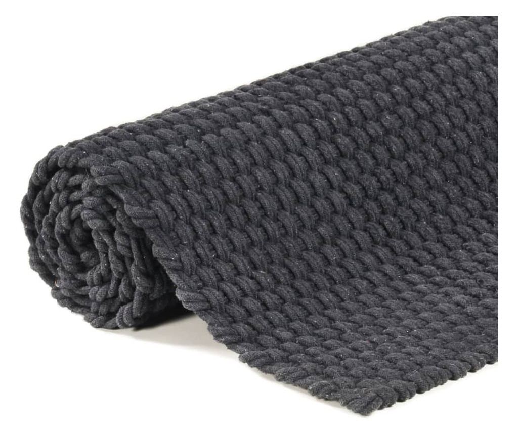Pravokotna preproga, antracit, 80x160 cm, bombaž - 4