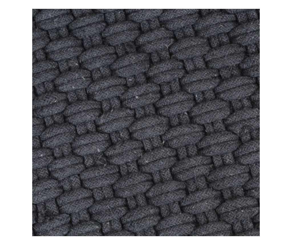 Preproga pravokotna, antracitna, 200x300 cm, bombaž - 5