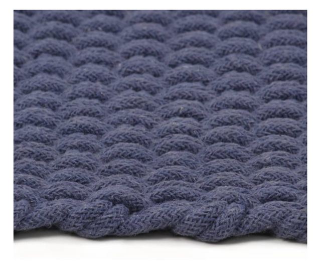 Pravokotna preproga, temno modra, 160x230 cm, bombaž