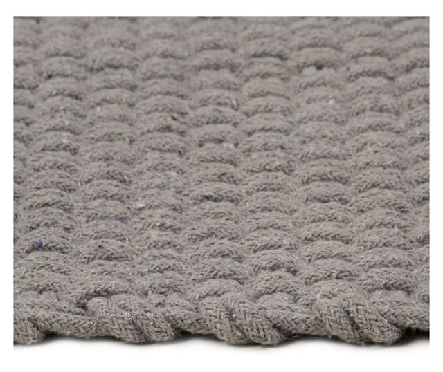 Килим правоъгълен сив 120x180 см памук