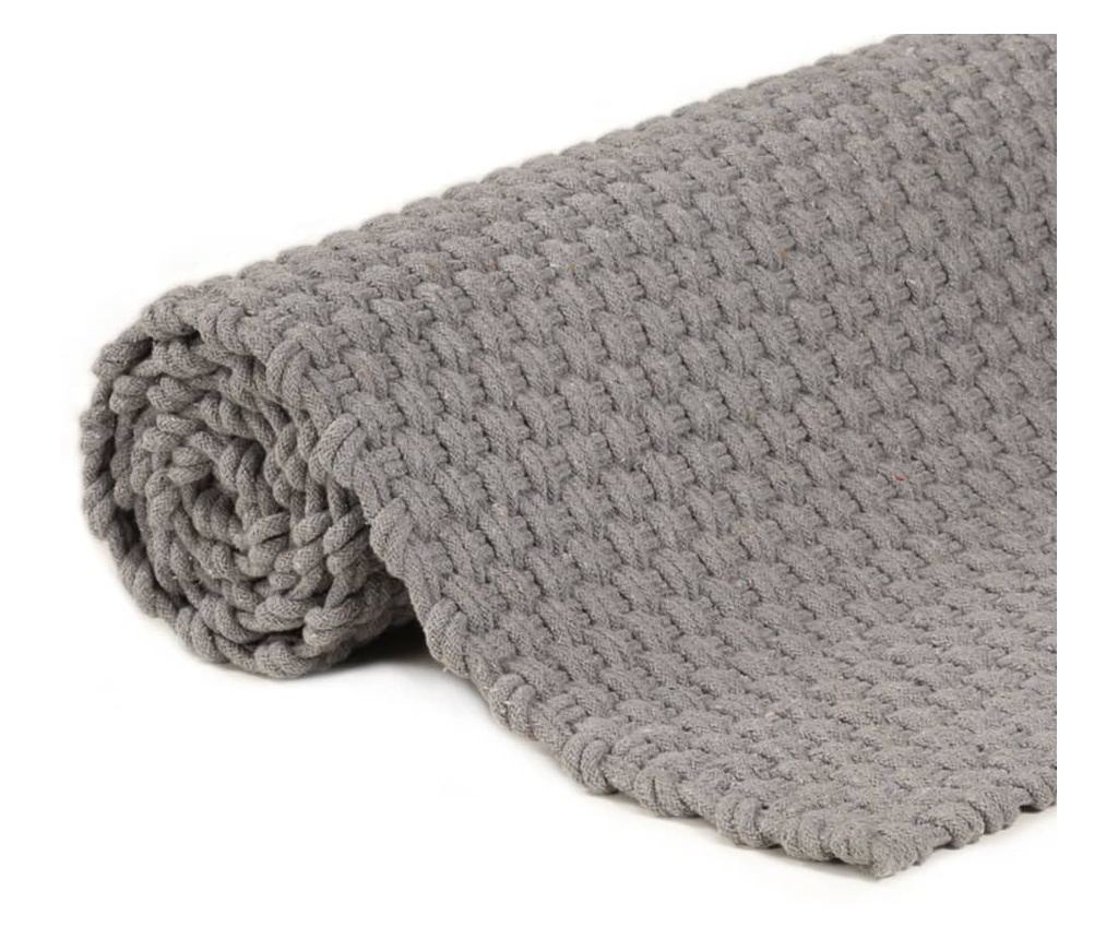 Preproga pravokotna, siva, 200x300 cm, bombaž - 4