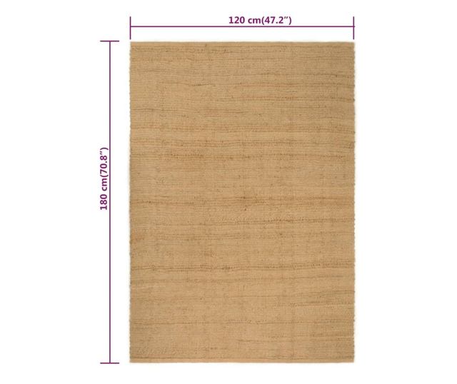 Preprosto pravokotna preproga, naravna, 120x180 cm, juta