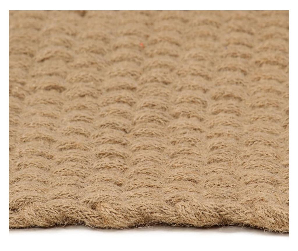Pravokotna preproga iz jute, naravna, 80x160 cm - 3