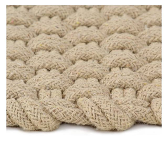 Pravokotna preproga, naravna, 80x160 cm, bombaž