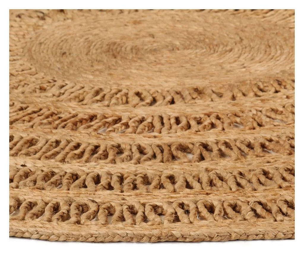 Prepletena preproga, 90 cm, konoplja, okrogla - 2