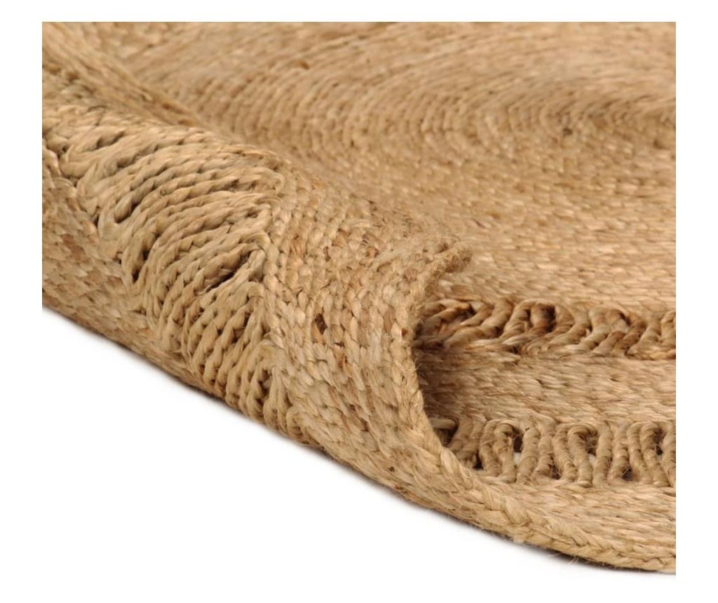 Prepletena preproga, 120 cm, juta, okrogla - 5