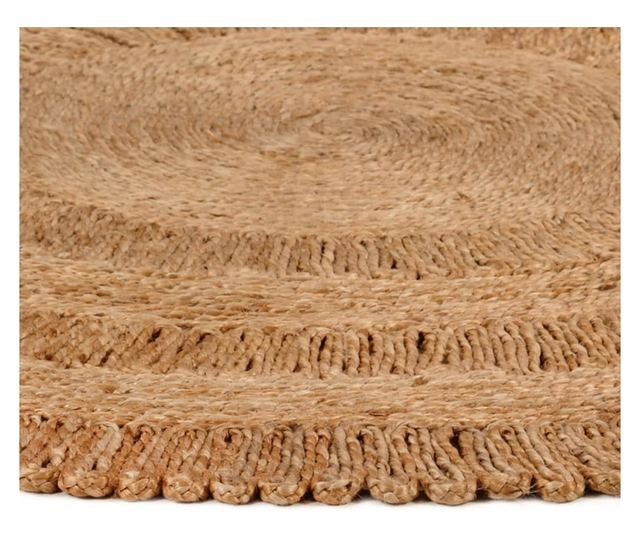 Prepletena preproga, 120 cm, juta, okrogla