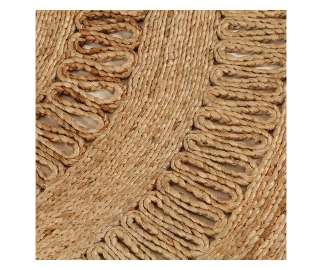 Prepletena preproga, 90 cm, konoplja, okrogla - 3