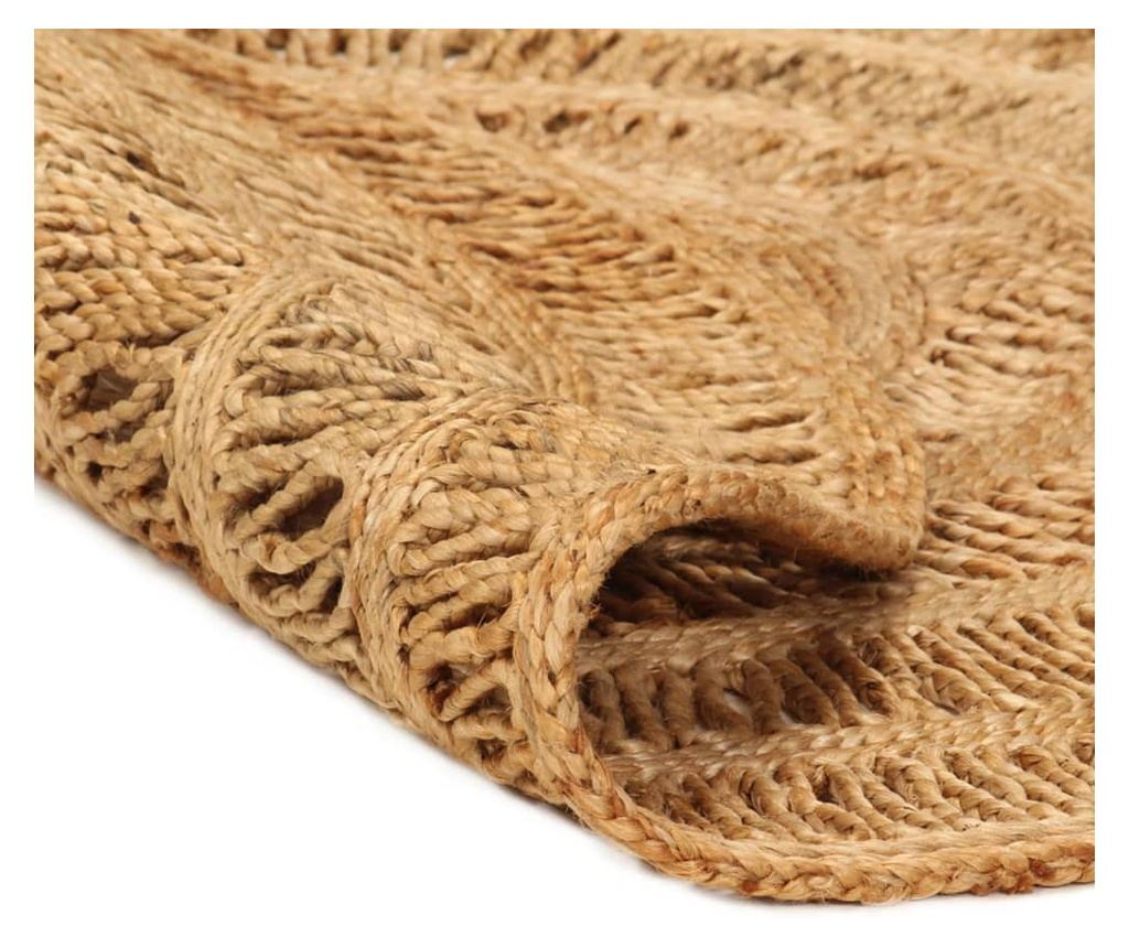 Prepletena preproga, 120 cm, juta, okrogla - 5