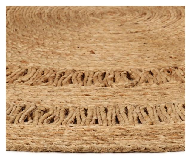 Prepletena preproga, 150 cm, juta, okrogla