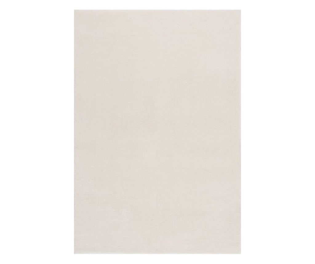 Χνουδωτό απαλό πλενόμενο χαλί, 160x230 cm, Αντιολισθητικό, Κρεμ - 2