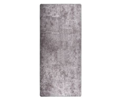 Covor lavabil, gri, 80x300 cm, antiderapant