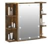 Ogledalni omarici z LED, dimljen hrast, 70x16,5x60 cm