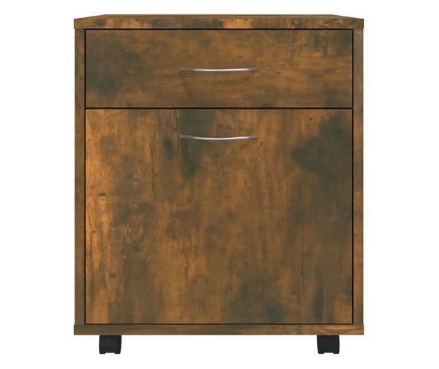 Szafa na kółkach, dąb dymny, 45x38x54 cm, drewno przetworzone