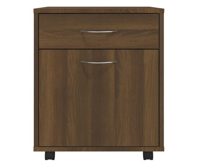 Szafka na kółkach, dąb brązowy, 45x38x54 cm, drewno przetworzone