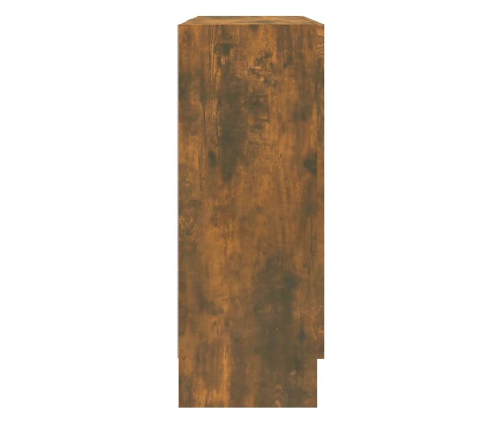 Βιτρίνα, Καπνιστός Δρυς 82.5x30.5x80 εκ. Επεξεργασμένο Ξύλο - 4