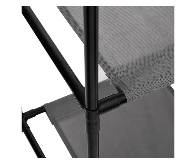 Trolszekrny 3 textilfikkal, szrke 34x34x101 cm acl