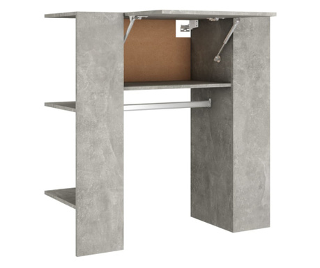 Шкаф за антре, бетонно сиво, 97,5x37x99 см, инженерно дърво
