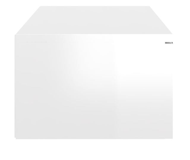 Stenska omarica visok sijaj bela 102x30x20 cm konstruiran les