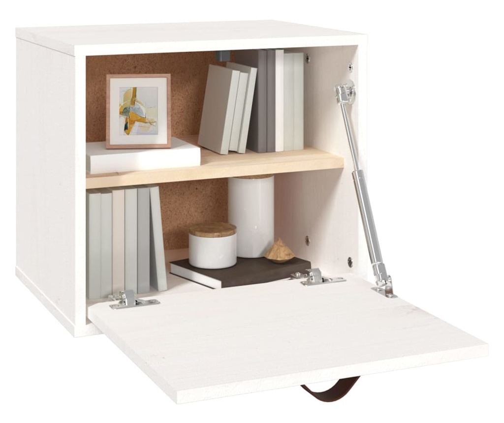 Omara, bela, 40x30x35 cm, masivno borovo leso - 9