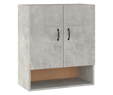 betonszürke szerelt fa faliszekrény 60 x 31 x 70 cm