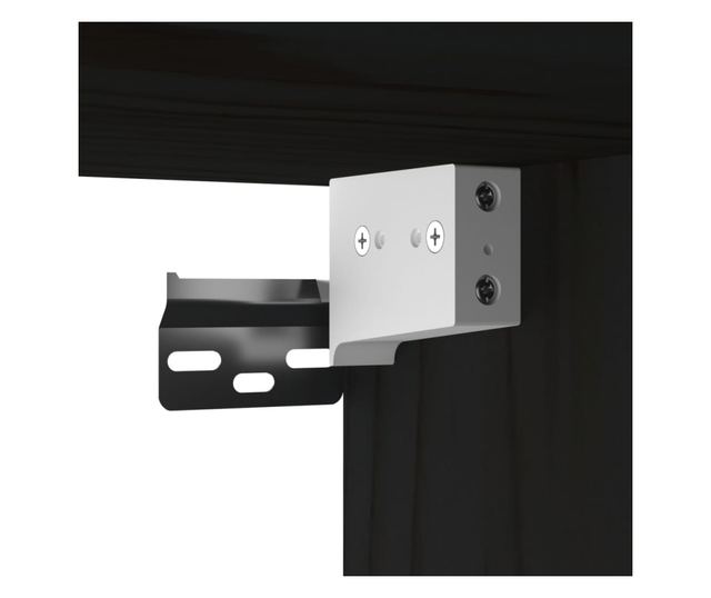 Omarica, črna, 40x30x35 cm, masivni borov les