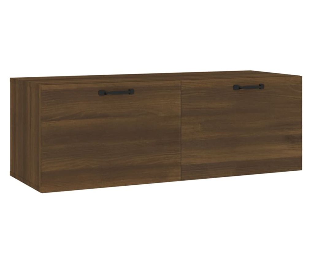 Επιτοίχιο Ντουλάπι, Brown Oak, 100x36.5x35 εκ., Επεξεργασμένη Ξυλεία - 2