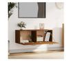 Επιτοίχιο Ντουλάπι, Brown Oak, 100x36.5x35 εκ., Επεξεργασμένη Ξυλεία thumbnail 3
