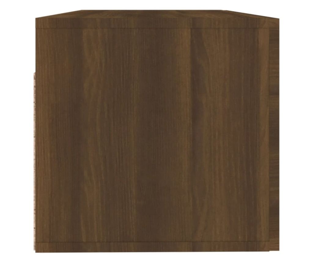 Επιτοίχιο Ντουλάπι, Brown Oak, 100x36.5x35 εκ., Επεξεργασμένη Ξυλεία - 6