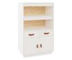 Tall Cabinet, White, 67x40x108.5 cm, Solid Pine Wood