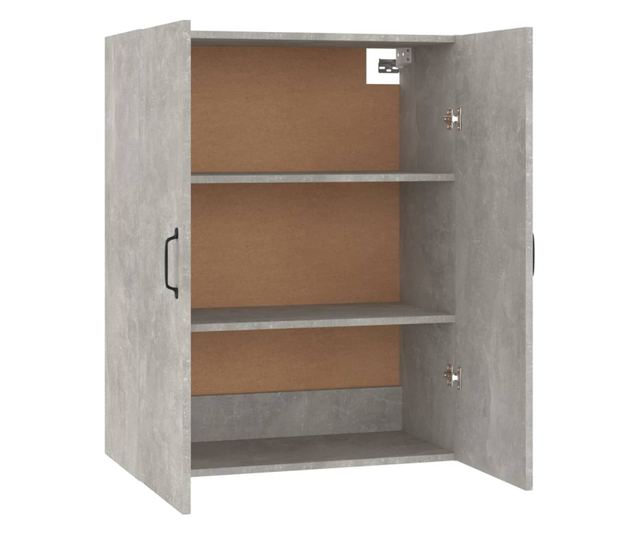 betonszürke szerelt fa függőszekrény 69,5 x 34 x 90 cm