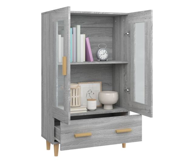 Dulap înalt, gri sonoma, 70x31x115 cm, lemn compozit