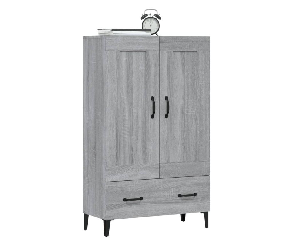 szürke sonoma színű szerelt fa magasszekrény 70 x 31 x 115 cm - 8