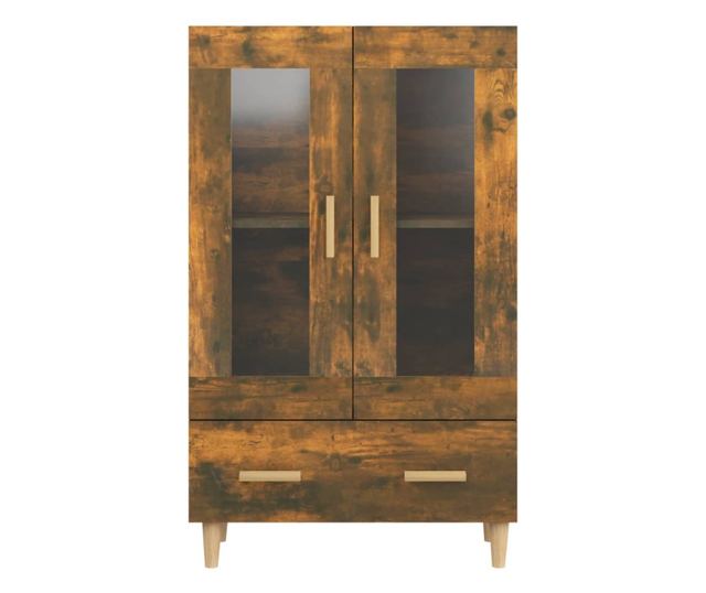 füstös tölgy színű szerelt fa magasszekrény 70 x 31 x 115 cm