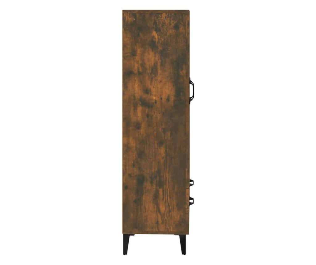 füstös tölgy színű szerelt fa magasszekrény 70 x 31 x 115 cm - 15