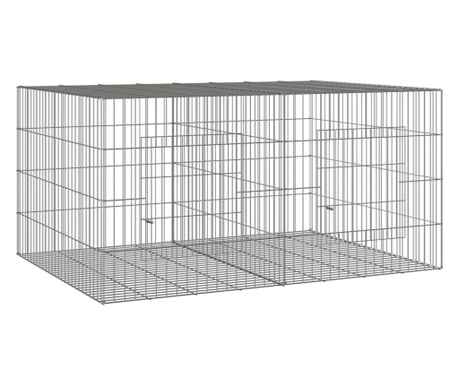 Kavez za zečeve s 2 panela 110x79x54 cm od pocinčanog željeza
