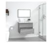 Мебелен комплект за баня, 2 части, Сонома сиво, Инженерна дървесина thumbnail 3
