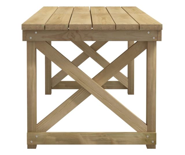 Градински комплект мебели, 3 части, Обработена борова дървесина