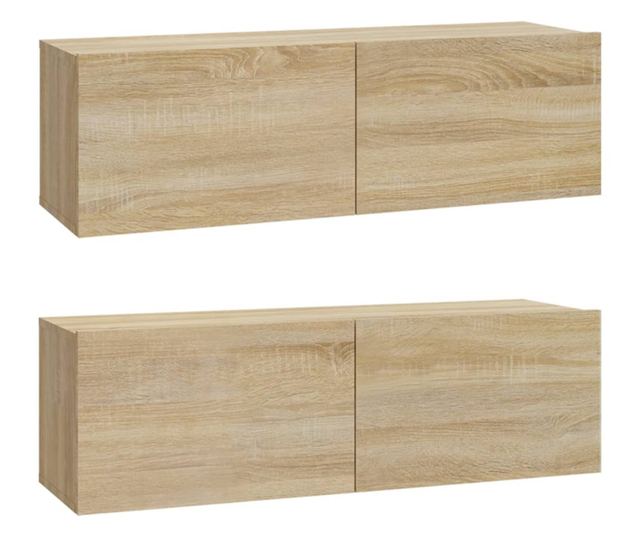 Set dulap TV, 6 piese, stejar sonoma, lemn prelucrat