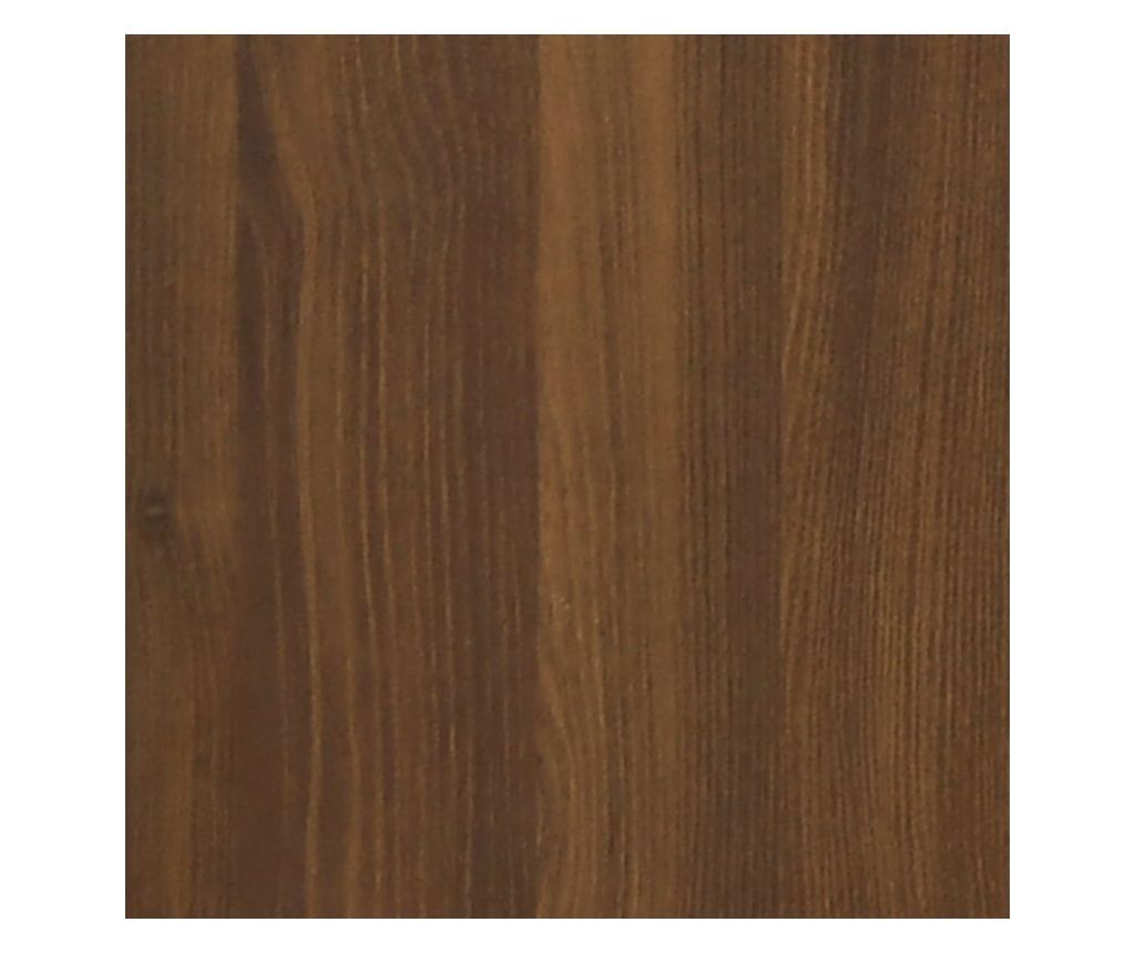 Set omar za TV, 5 delov, temen hrast, obdelano leseno - 5