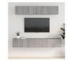 Set dulapuri TV, 5 piese, gri sonoma, lemn prelucrat