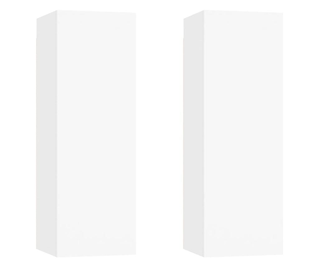 TV komode, 2 kom., bijela, 30,5x30x90 cm, iverica - 2