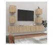 Set dulap TV, 6 piese, stejar sonoma, lemn prelucrat